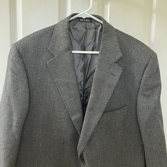 Zino Italian Regent Silk and Wool Sport Coat Blazer Two-Button Men's Size 44L - Picture 5 of 16